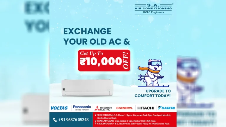 Upgrade to Cool Comfort – Get ₹10,000 OFF on AC Exchange with SA Air Conditioning!